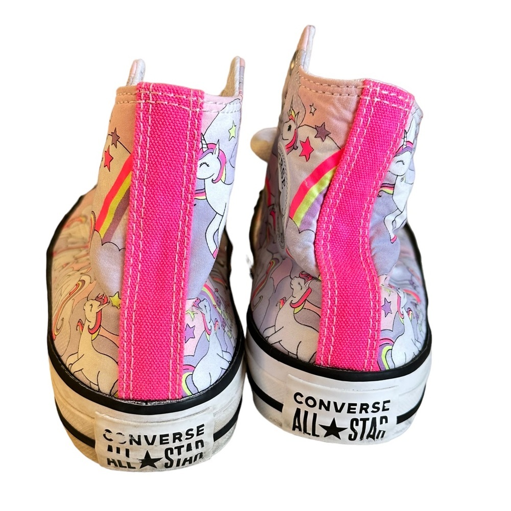 Converse Chuck Taylor All Star High Top Sneaker Neon Unicorn Kids Sz 4​ - Picture 4 of 9